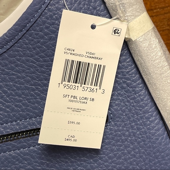 Coach Lori Leather Shoulder Bag - Washed Chambray - Picture 8 of 8